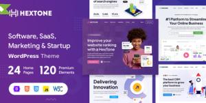 HexTone - Software, SaaS & Startup WordPress Theme